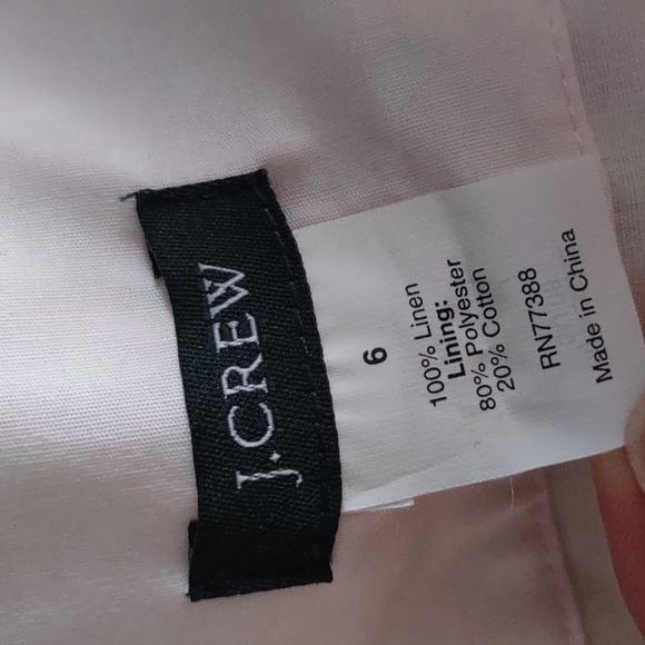 J. Crew Size 6 100% Linen Yellow Boho Print Mini Skirt With Pockets - Picture 3 of 15